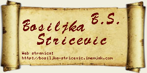 Bosiljka Stričević vizit kartica